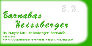 barnabas weissberger business card